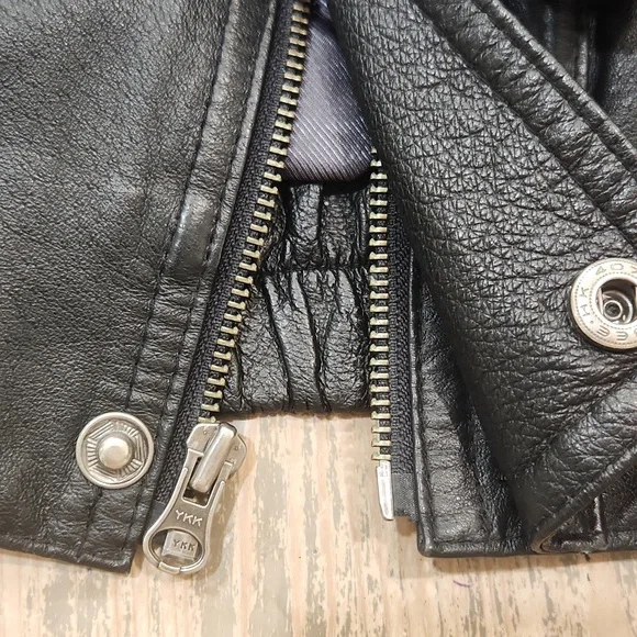 Vintage 90s Joshua Ross Genuine Leather Bomber Jacket – Black – Men’s XL - Picture 12 of 13